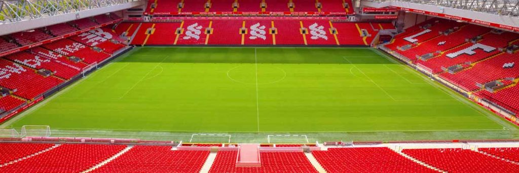 View from the Main Stand at Anfield stadium