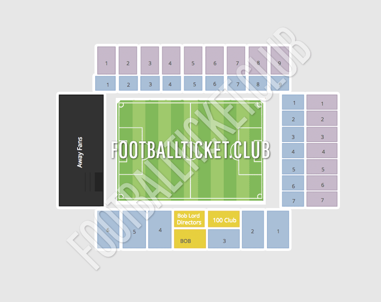 Turf Moor seating plan