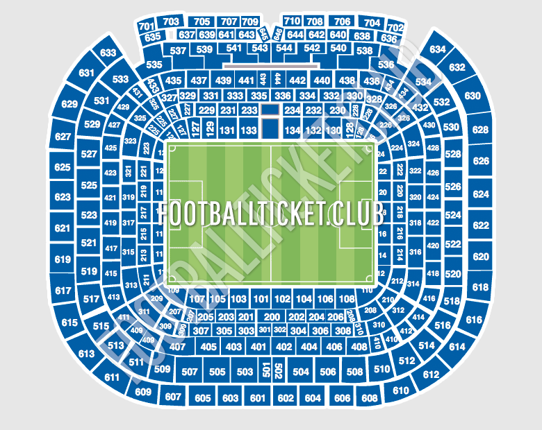 Santiago Bernabéu seating plan